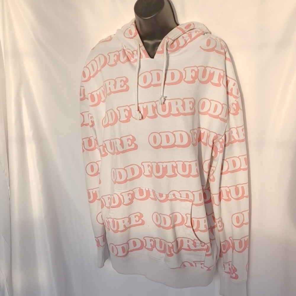 Odd Future Hoodie Sweatshirt Spell Out Front, Sz L, 24" PTP, 27" L